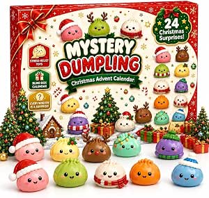 Calendario de Adviento con 24 Squishys Sorpresa