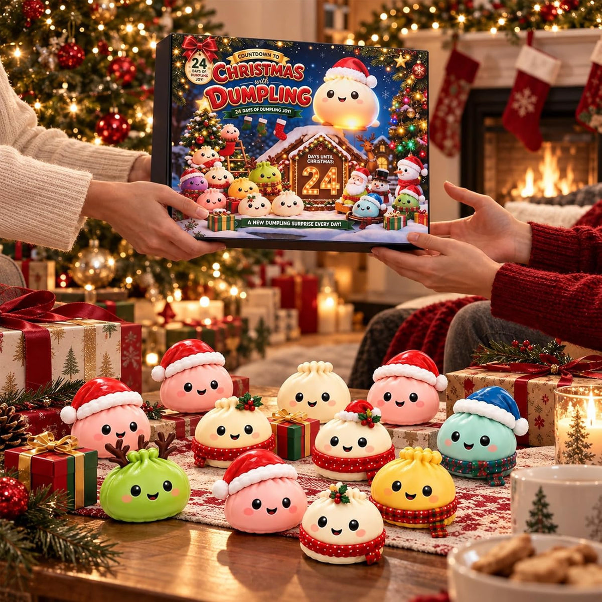 Calendario de Adviento con 24 Squishys Sorpresa